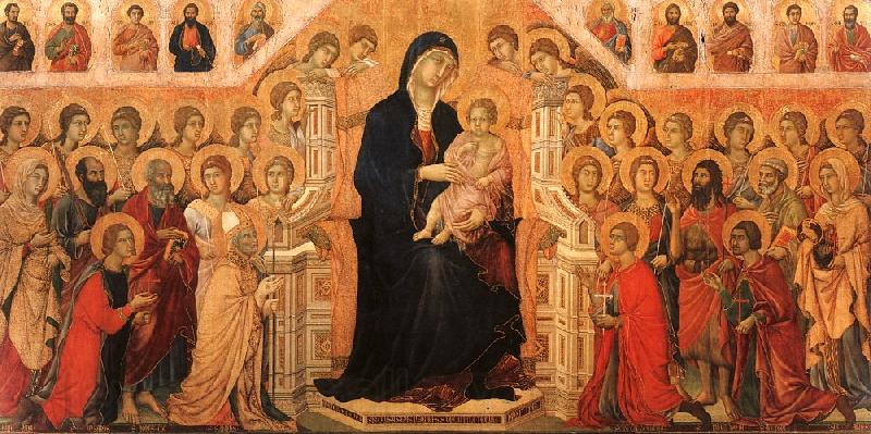 Duccio di Buoninsegna Madonna and Child Enthroned with Angels and Saints Germany oil painting art
